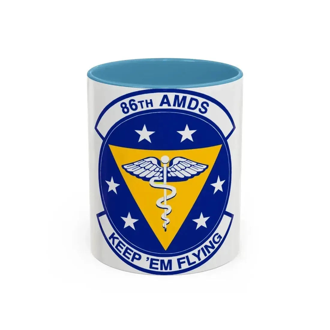 86 Aerospace Medicine Squadron USAFE (U.S. Air Force) Accent Coffee Mug 11oz Light Blue - Go Mug Yourself
