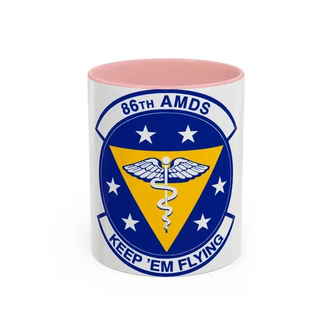 86 Aerospace Medicine Squadron USAFE (U.S. Air Force) Accent Coffee Mug 11oz Pink - Go Mug Yourself