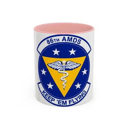 86 Aerospace Medicine Squadron USAFE (U.S. Air Force) Accent Coffee Mug 11oz Pink - Go Mug Yourself