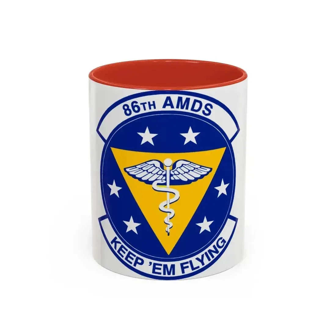 86 Aerospace Medicine Squadron USAFE (U.S. Air Force) Accent Coffee Mug 11oz Red - Go Mug Yourself