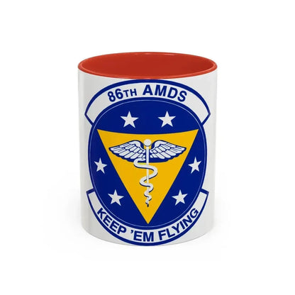 86 Aerospace Medicine Squadron USAFE (U.S. Air Force) Accent Coffee Mug 11oz Red - Go Mug Yourself