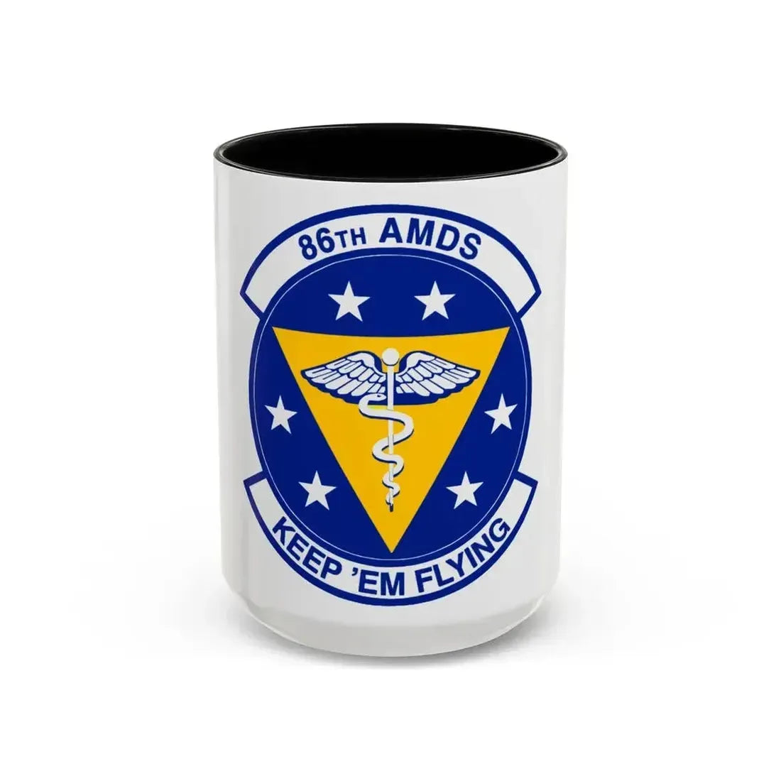 86 Aerospace Medicine Squadron USAFE (U.S. Air Force) Accent Coffee Mug 15oz Black - Go Mug Yourself