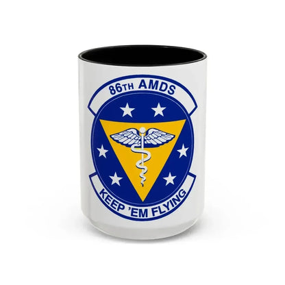 86 Aerospace Medicine Squadron USAFE (U.S. Air Force) Accent Coffee Mug 15oz Black - Go Mug Yourself