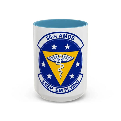 86 Aerospace Medicine Squadron USAFE (U.S. Air Force) Accent Coffee Mug 15oz Light Blue - Go Mug Yourself