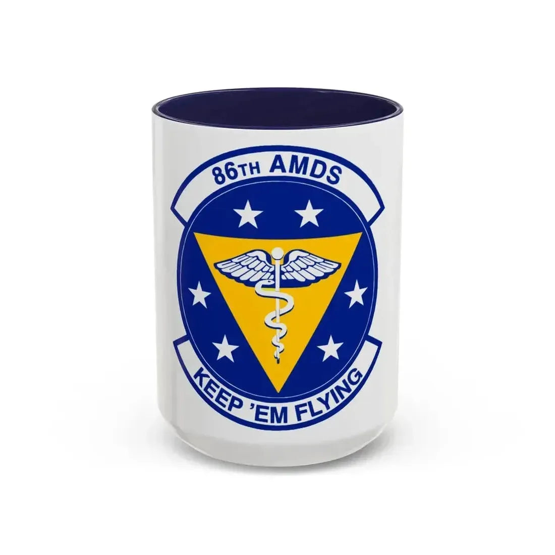 86 Aerospace Medicine Squadron USAFE (U.S. Air Force) Accent Coffee Mug 15oz Navy - Go Mug Yourself