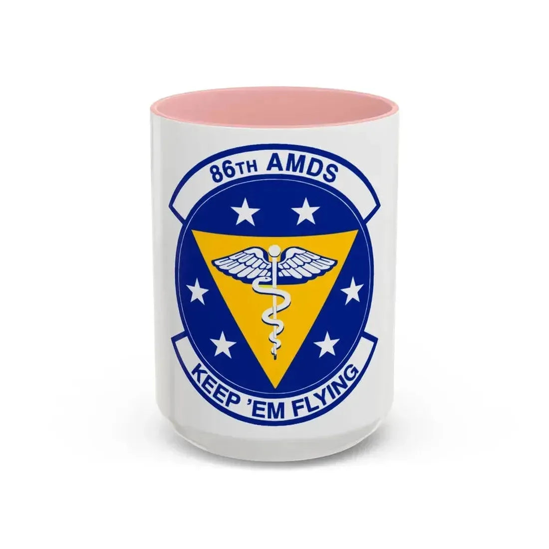 86 Aerospace Medicine Squadron USAFE (U.S. Air Force) Accent Coffee Mug 15oz Pink - Go Mug Yourself