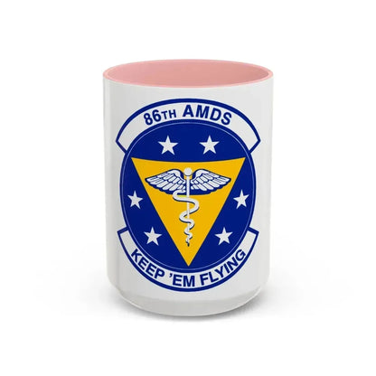 86 Aerospace Medicine Squadron USAFE (U.S. Air Force) Accent Coffee Mug 15oz Pink - Go Mug Yourself