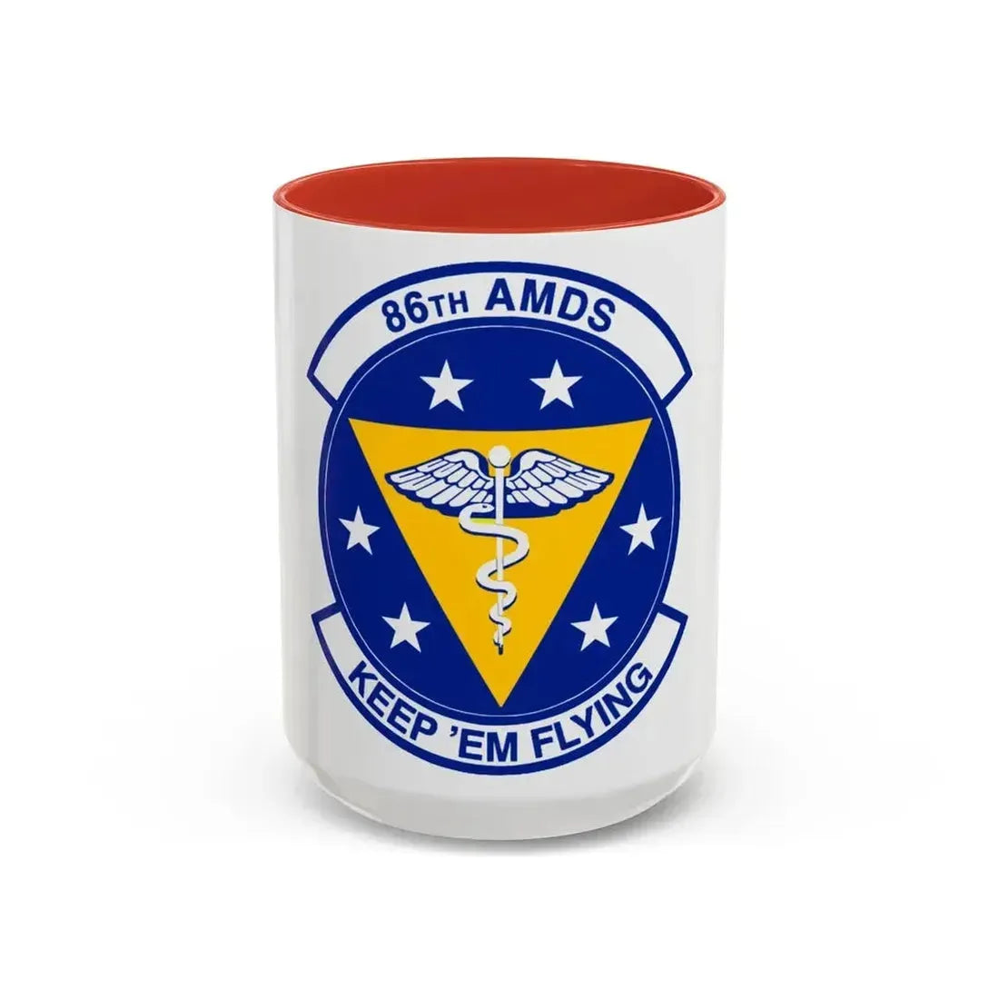 86 Aerospace Medicine Squadron USAFE (U.S. Air Force) Accent Coffee Mug 15oz Red - Go Mug Yourself