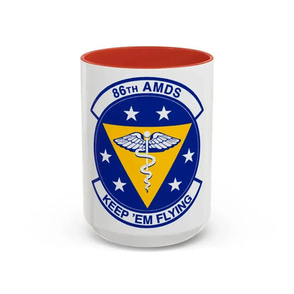 86 Aerospace Medicine Squadron USAFE (U.S. Air Force) Accent Coffee Mug 15oz Red - Go Mug Yourself
