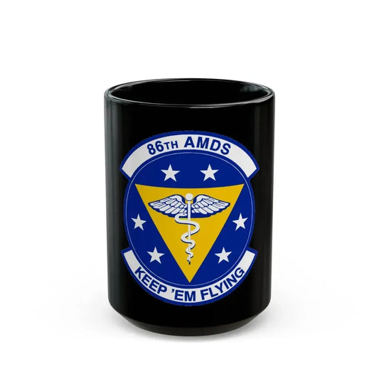 86 Aerospace Medicine Squadron USAFE (U.S. Air Force) Black Coffee Mug 15oz - Go Mug Yourself