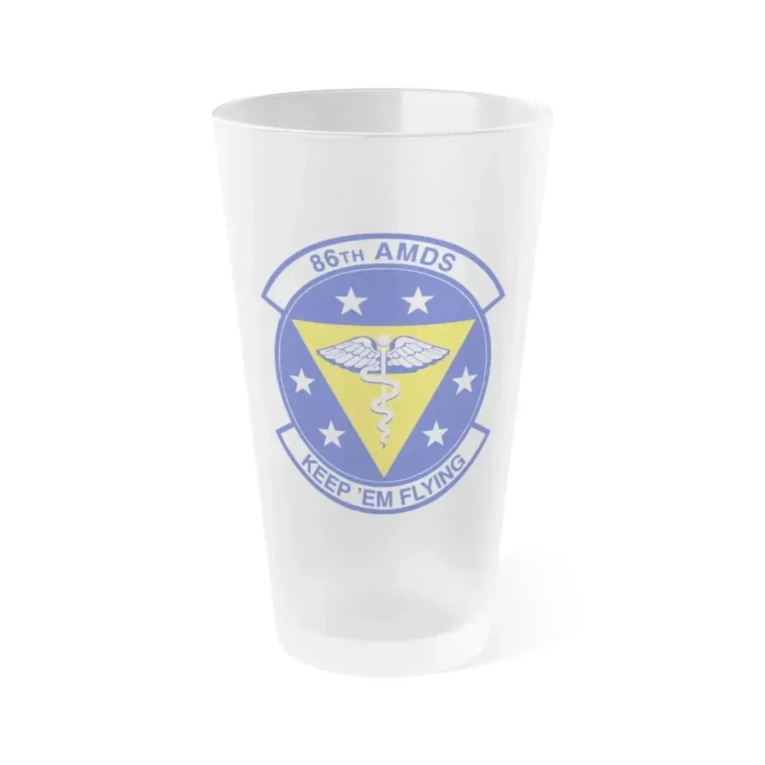 86 Aerospace Medicine Squadron USAFE (U.S. Air Force) Frosted Pint Glass 16oz 16oz Frosted - Go Mug Yourself