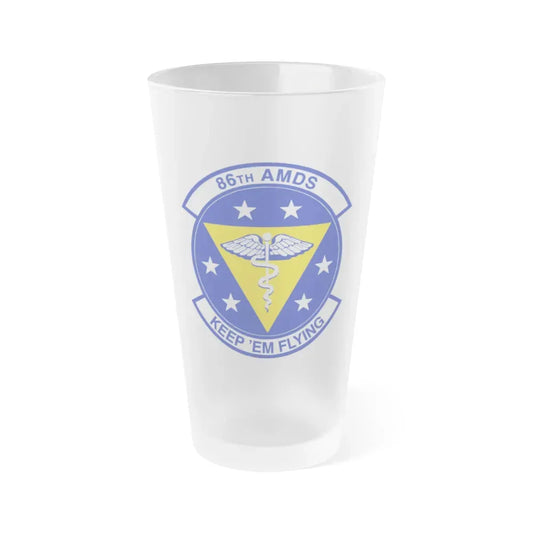 86 Aerospace Medicine Squadron USAFE (U.S. Air Force) Frosted Pint Glass 16oz 16oz Frosted - Go Mug Yourself