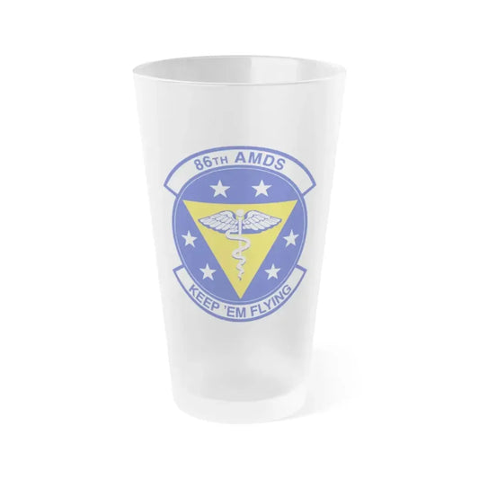 86 Aerospace Medicine Squadron USAFE (U.S. Air Force) Frosted Pint Glass 16oz 16oz Frosted - Go Mug Yourself