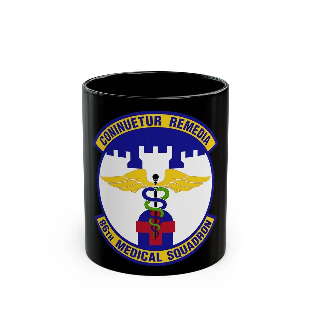 86 Medical Squadron USAFE (U.S. Air Force) Black Coffee Mug-11oz-Go Mug Yourself