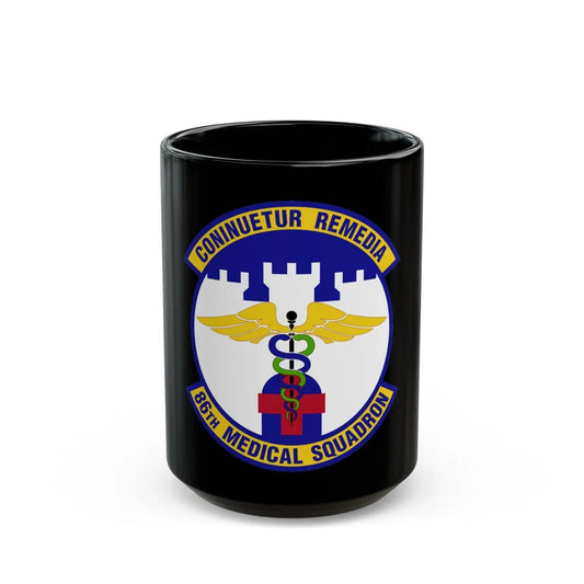 86 Medical Squadron USAFE (U.S. Air Force) Black Coffee Mug-15oz-Go Mug Yourself