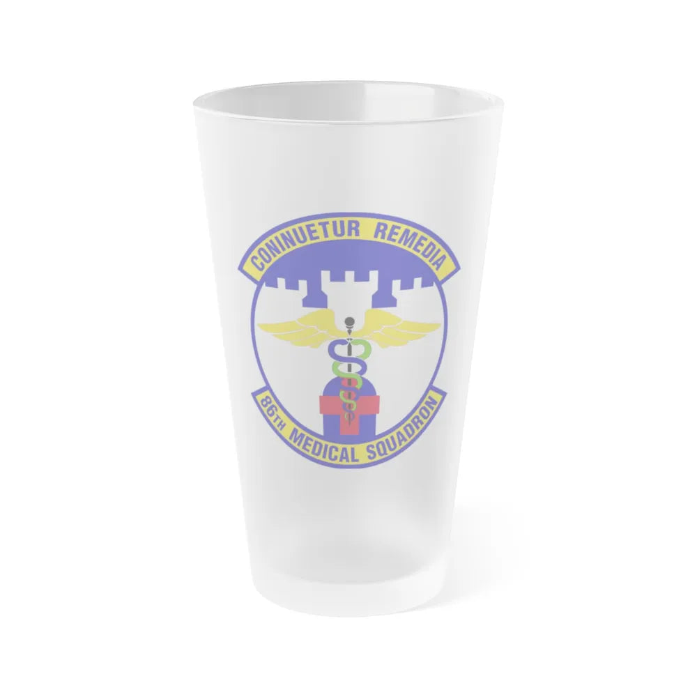 86 Medical Squadron USAFE (U.S. Air Force) Frosted Pint Glass 16oz-16oz-Frosted-Go Mug Yourself