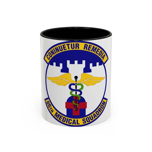 86 Medical Squadron USAFE (U.S. Air Force) Accent Coffee Mug 11oz Black - Go Mug Yourself