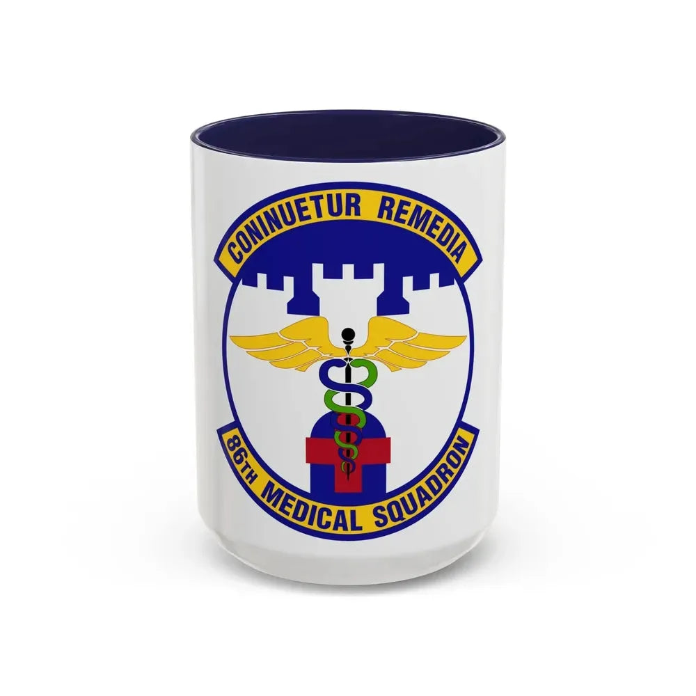 86 Medical Squadron USAFE (U.S. Air Force) Accent Coffee Mug 15oz Navy - Go Mug Yourself
