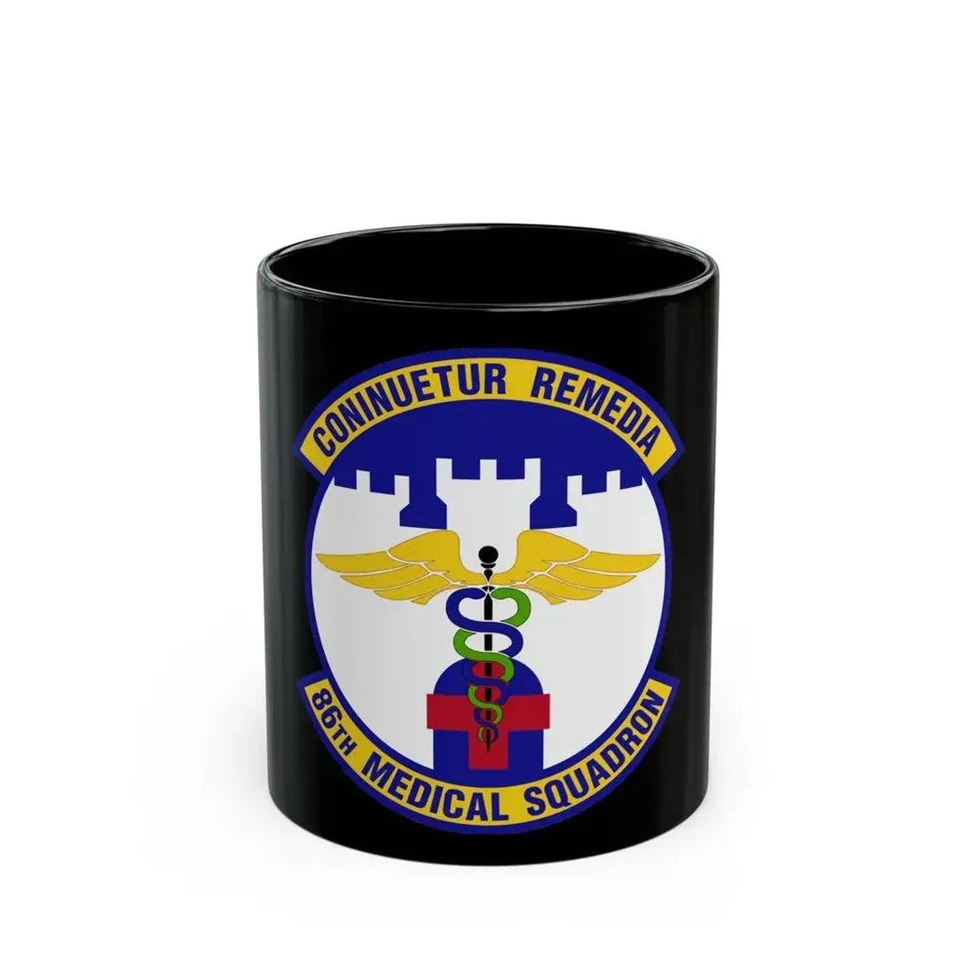 86 Medical Squadron USAFE (U.S. Air Force) Black Coffee Mug 11oz - Go Mug Yourself