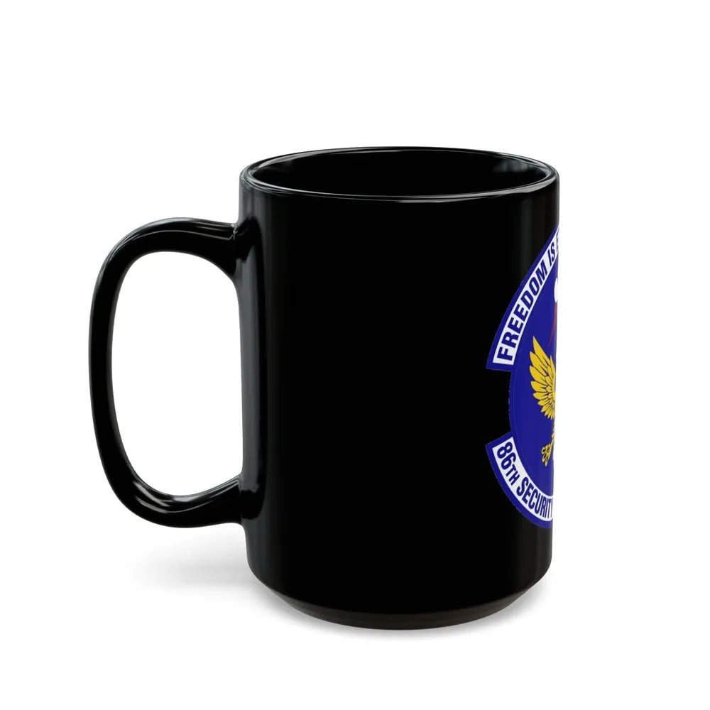 86 Security Forces Squadron USAFE (U.S. Air Force) Black Coffee Mug-Go Mug Yourself