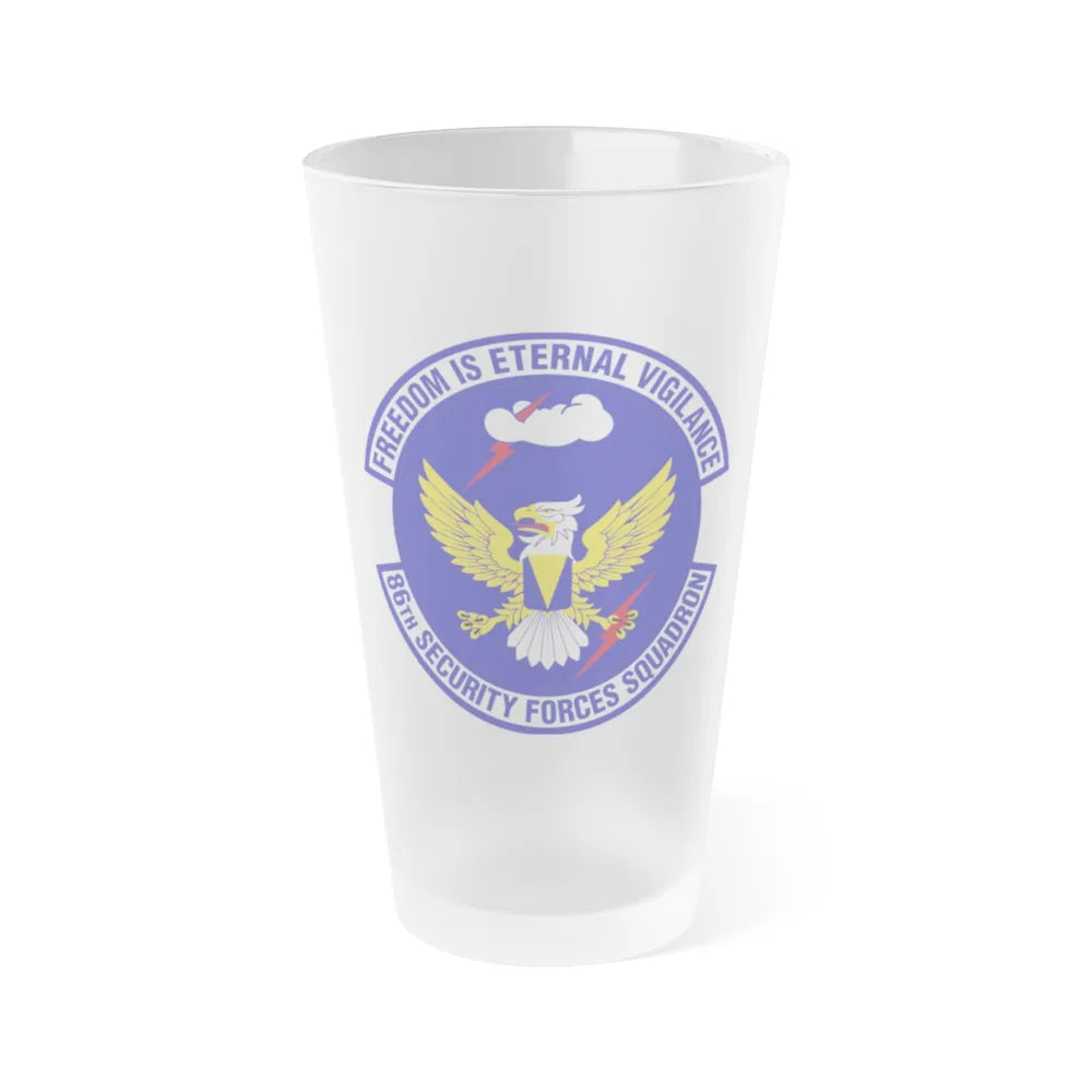 86 Security Forces Squadron USAFE (U.S. Air Force) Frosted Pint Glass 16oz-16oz-Frosted-Go Mug Yourself