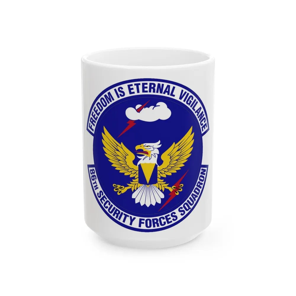 86 Security Forces Squadron USAFE (U.S. Air Force) White Coffee Mug-15oz-Go Mug Yourself