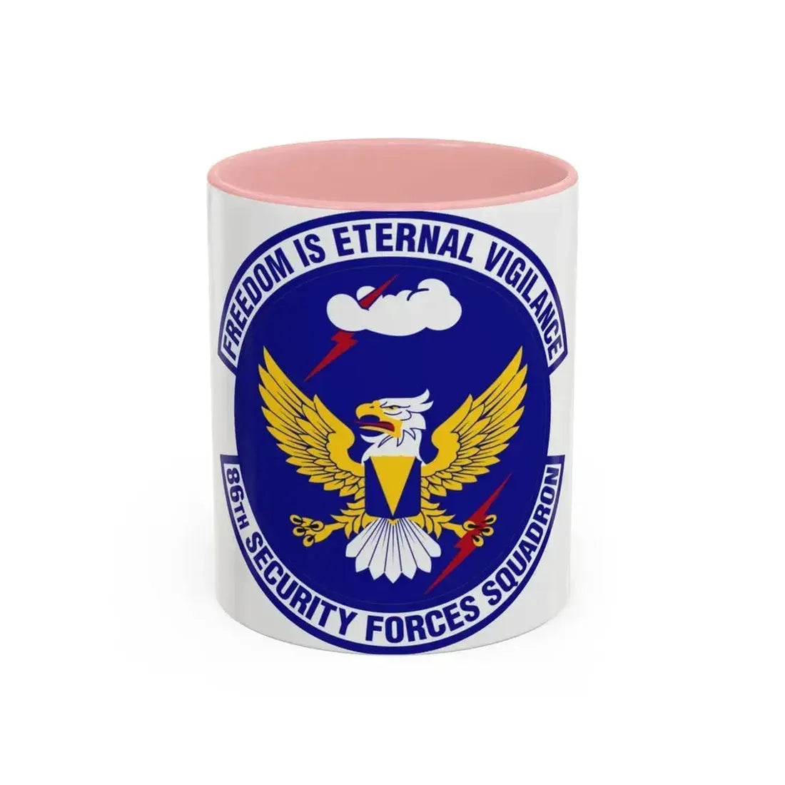 86 Security Forces Squadron USAFE (U.S. Air Force) Accent Coffee Mug 11oz Pink - Go Mug Yourself