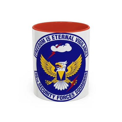 86 Security Forces Squadron USAFE (U.S. Air Force) Accent Coffee Mug 11oz Red - Go Mug Yourself