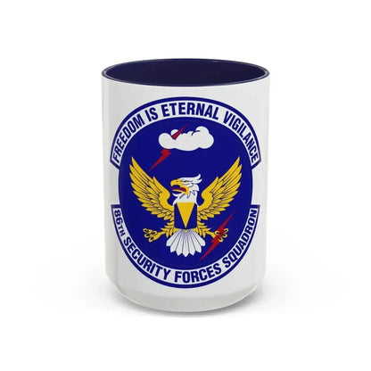 86 Security Forces Squadron USAFE (U.S. Air Force) Accent Coffee Mug 15oz Navy - Go Mug Yourself