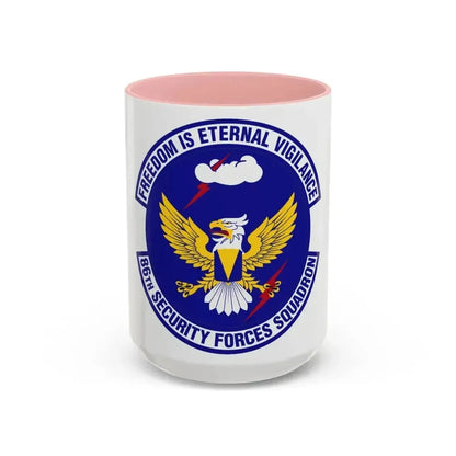 86 Security Forces Squadron USAFE (U.S. Air Force) Accent Coffee Mug 15oz Pink - Go Mug Yourself