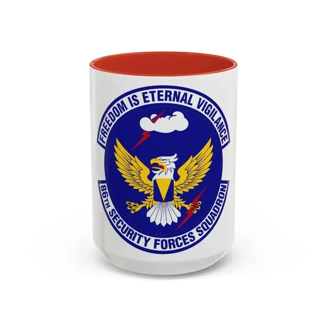 86 Security Forces Squadron USAFE (U.S. Air Force) Accent Coffee Mug 15oz Red - Go Mug Yourself