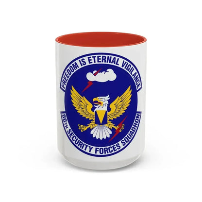 86 Security Forces Squadron USAFE (U.S. Air Force) Accent Coffee Mug 15oz Red - Go Mug Yourself