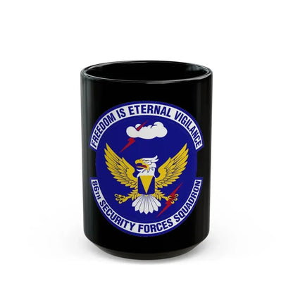 86 Security Forces Squadron USAFE (U.S. Air Force) Black Coffee Mug 15oz - Go Mug Yourself