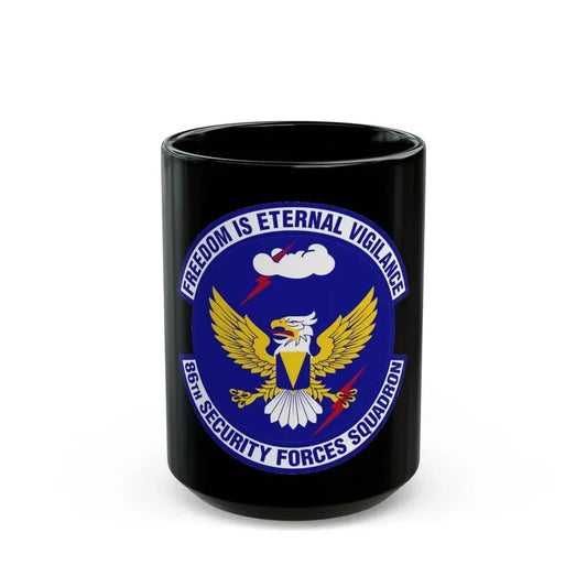 86 Security Forces Squadron USAFE (U.S. Air Force) Black Coffee Mug 15oz - Go Mug Yourself