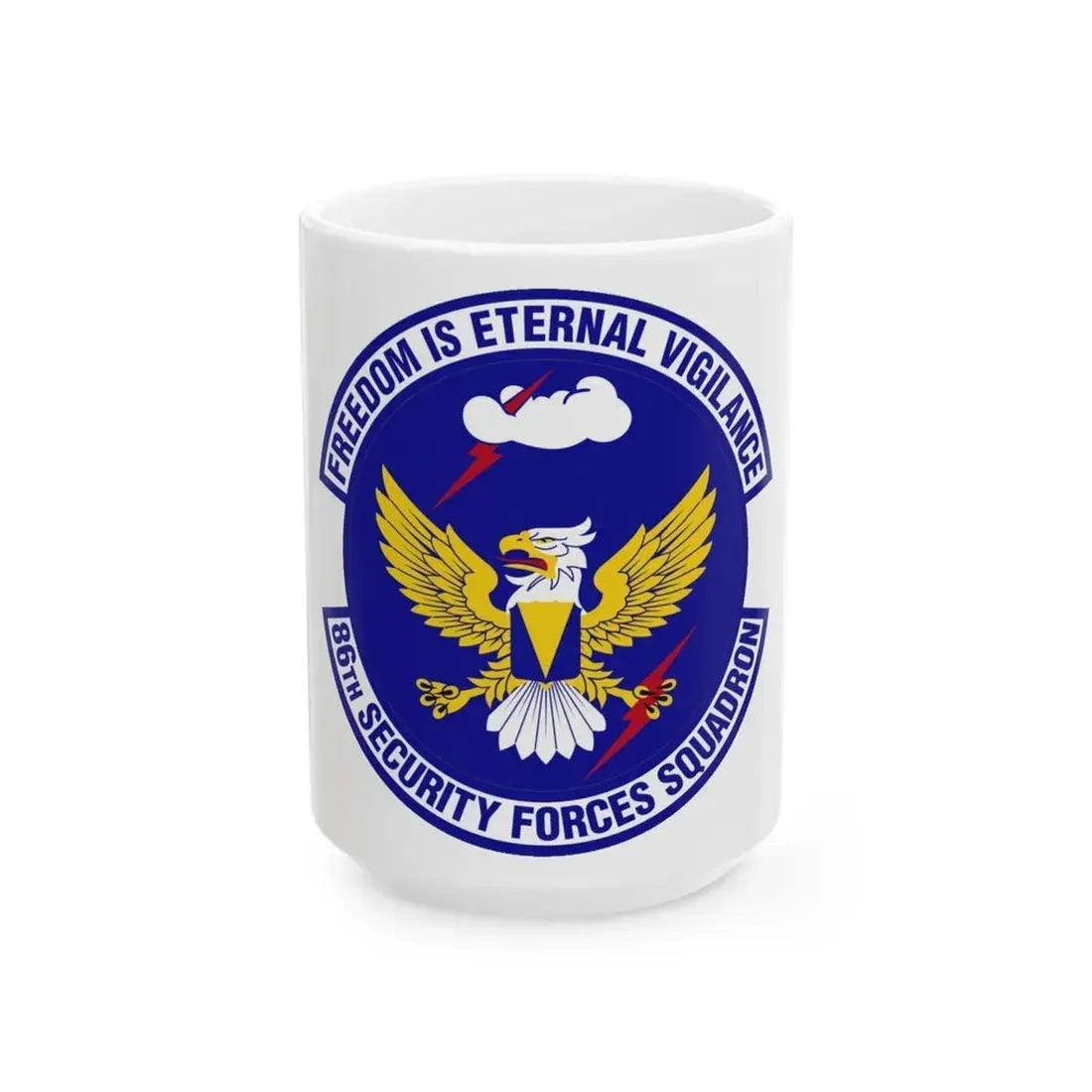 86 Security Forces Squadron USAFE (U.S. Air Force) White Coffee Mug 15oz - Go Mug Yourself