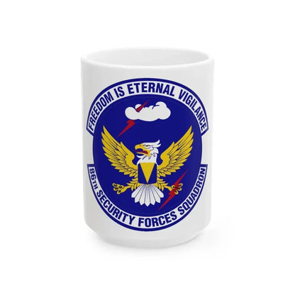 86 Security Forces Squadron USAFE (U.S. Air Force) White Coffee Mug 15oz - Go Mug Yourself