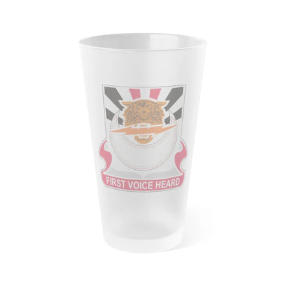 86 Signal Battalion (U.S. Army) Frosted Pint Glass 16oz-Go Mug Yourself