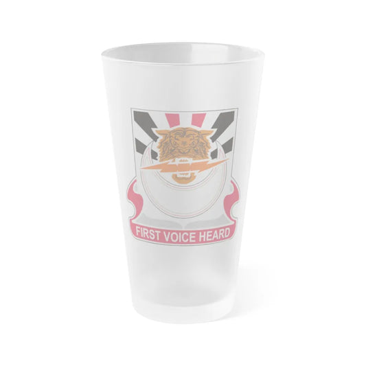 86 Signal Battalion (U.S. Army) Frosted Pint Glass 16oz-Go Mug Yourself