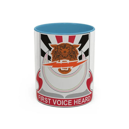 86 Signal Battalion (U.S. Army) Accent Coffee Mug 11oz Light Blue - Go Mug Yourself