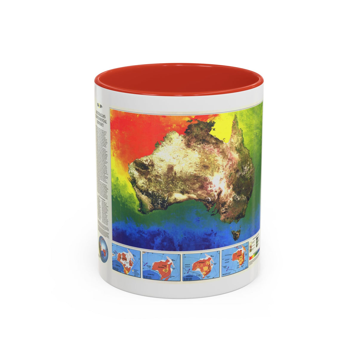 Australia's Continental Odyssey (1988) (Map) Accent Coffee Mug