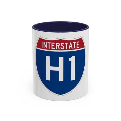 Interstate H1 (U.S. Highways) Accent Coffee Mug