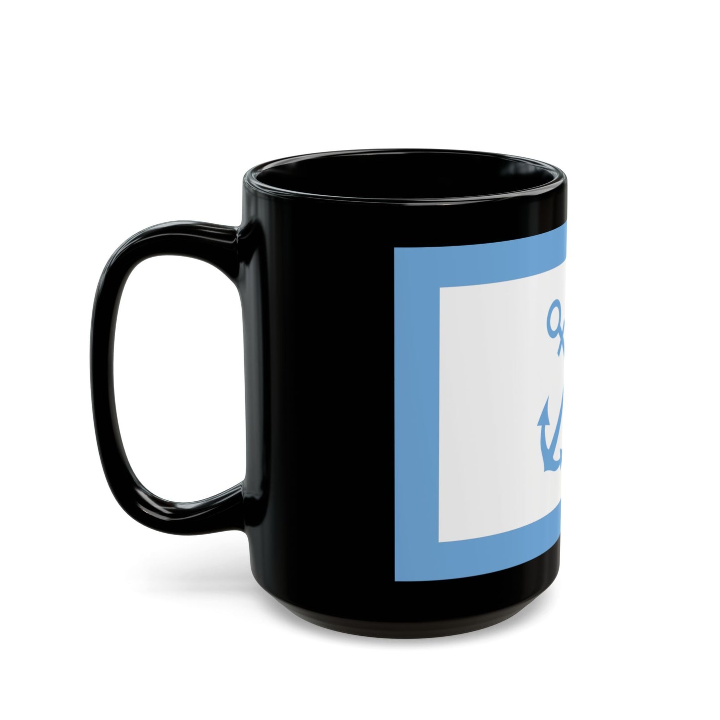 Flag of Bandera de Prefectura Naval Argentina - Black Coffee Mug-Go Mug Yourself