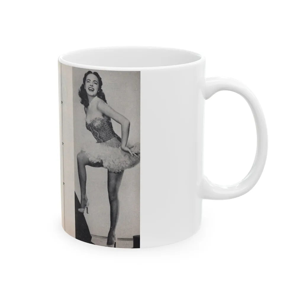 Terry Moore #465 - 66 PHOTOGRAPHS OF Terry MOORE U.K. Pocket Mag. Pages 60 & 61 (Vintage Female Icon) White Coffee Mug-Go Mug Yourself