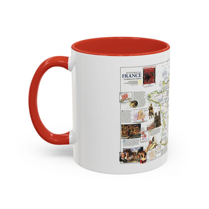 France- - Historical Evolution of a Nation (1989) (Map) Accent Coffee Mug