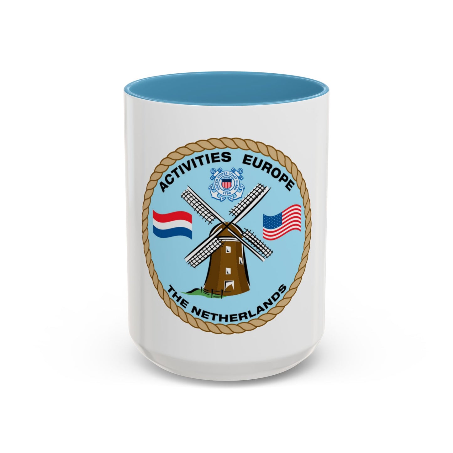 USCG Activities Europe the Netherlands (U.S. Coast Guard) Accent Coffee Mug
