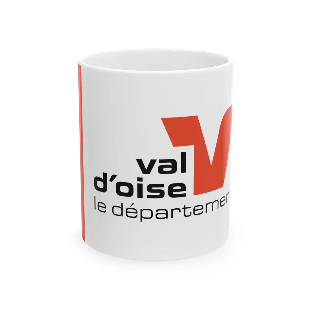 Flag of Val d'Oise France - White Coffee Mug-11oz-Go Mug Yourself