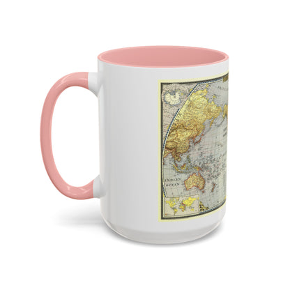 World Map (1943) (Map) Accent Coffee Mug