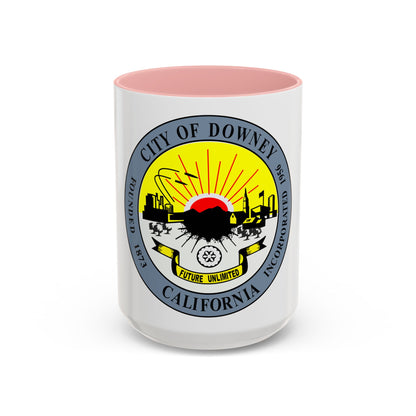 Seal of Downey California - Accent Coffee Mug