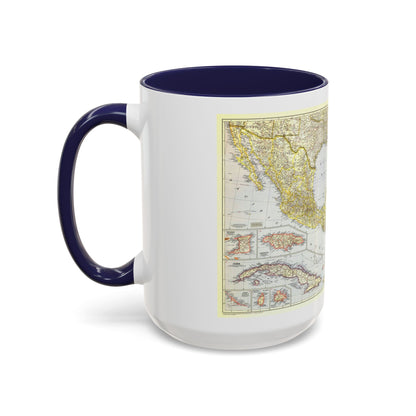 Central America - The Caribbean (1947) (Map) Accent Coffee Mug