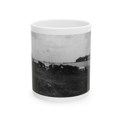 Belle Plains, Va., May 16, 1864, Encampment Of 2nd New York And 1st Massachusetts Heavy Artillery (U.S. Civil War) White Coffee Mug